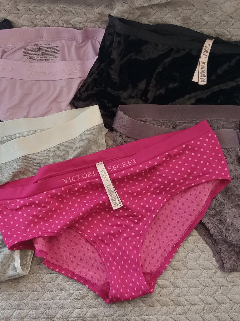 Victoria's Secret Sz Xl Pink Gray Black Hiphugger & Boyshort Panty Bundle Lot
